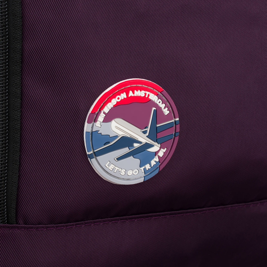 Lila Kabinenrucksack aus Polyester mit Reißverschluss, zweifach unterteilt - Peterson – Bild 11