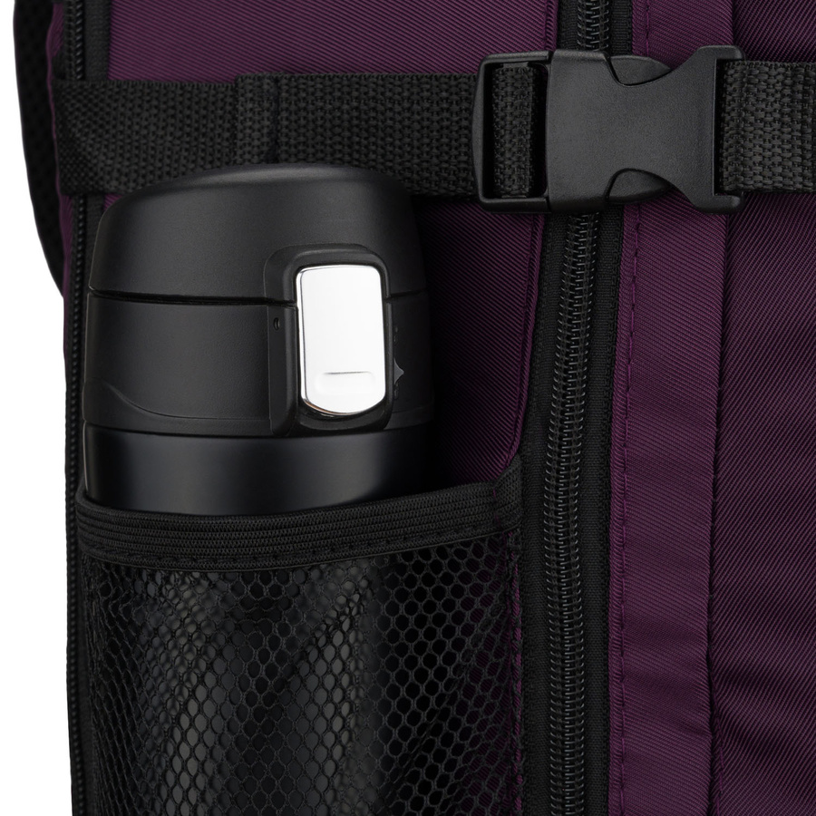Lila Kabinenrucksack aus Polyester mit Reißverschluss, zweifach unterteilt - Peterson – Bild 14
