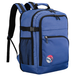 Kleiner Rucksack aus Polyester in Blau, mit verstellbaren Schultergurten – Peterson