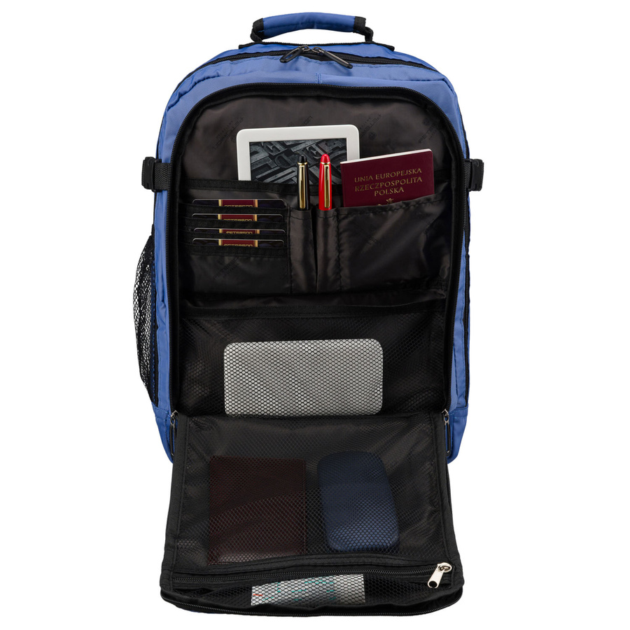 Kleiner Rucksack aus Polyester in Blau, mit verstellbaren Schultergurten - Peterson – Bild 8
