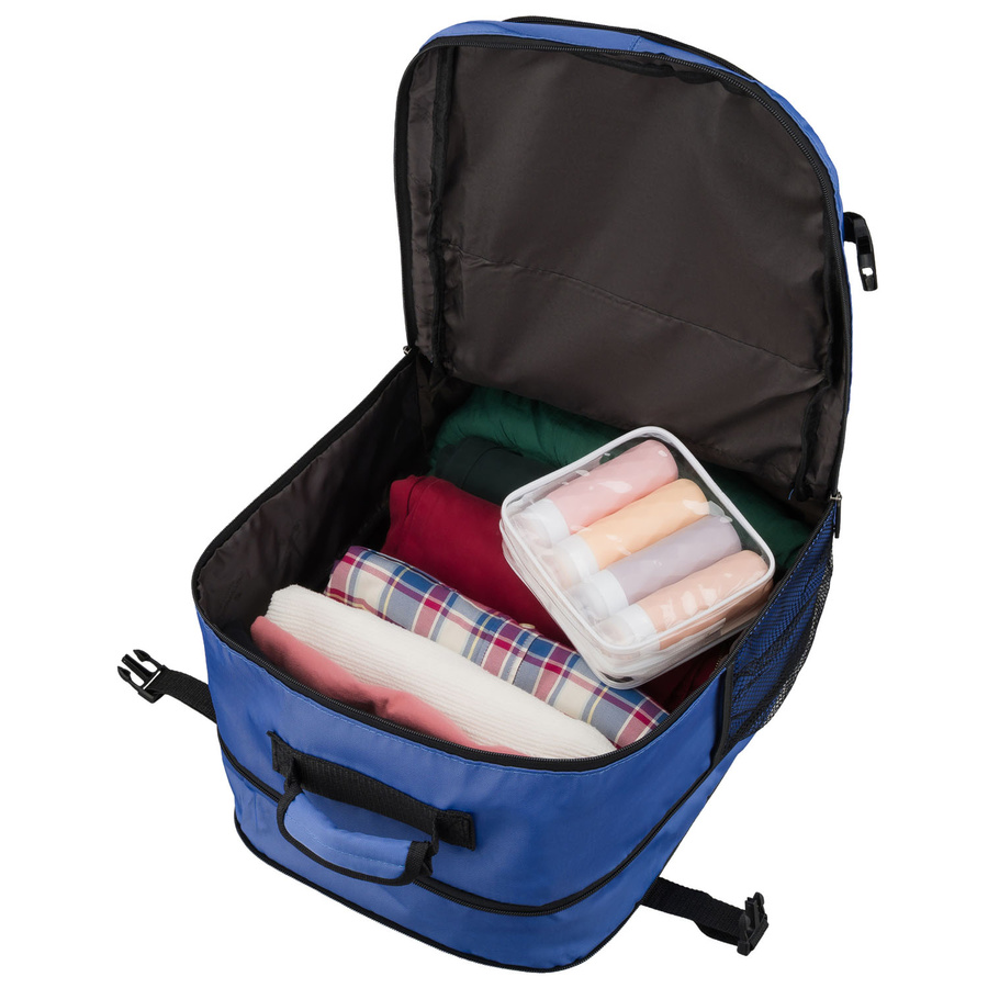 Kleiner Rucksack aus Polyester in Blau, mit verstellbaren Schultergurten - Peterson – Bild 9