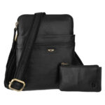 Herrentasche aus Leder in Schwarz mit Schlüsseletui im Set - Peterson