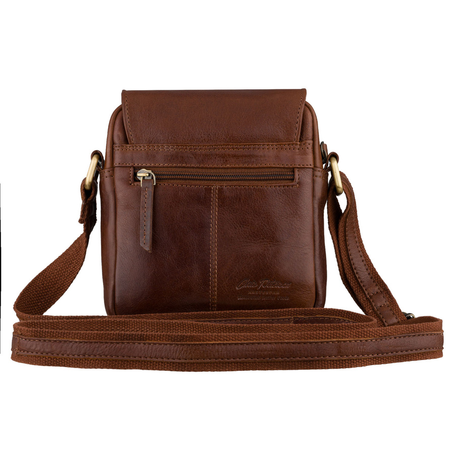 Einfaches Herrentasche aus Leder in Braun mit Schlüsseletui im Set - Peterson – Bild 3