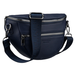 Damen-Umhängetasche in Marineblau aus Kunstleder, mit einem Hauptfach – Peterson