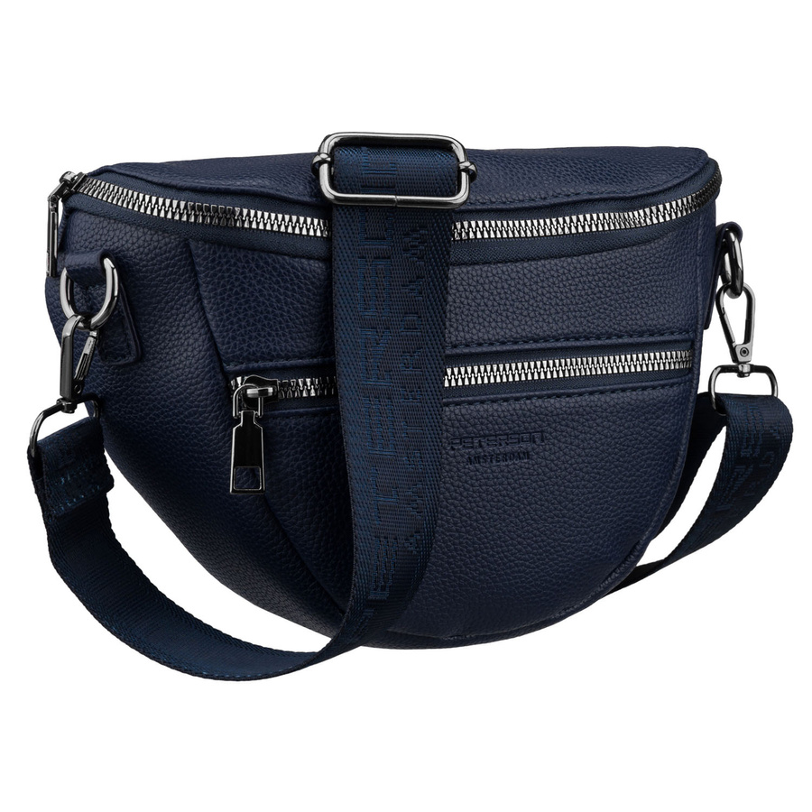 Damen-Umhängetasche in Marineblau aus Kunstleder, mit einem Hauptfach – Peterson