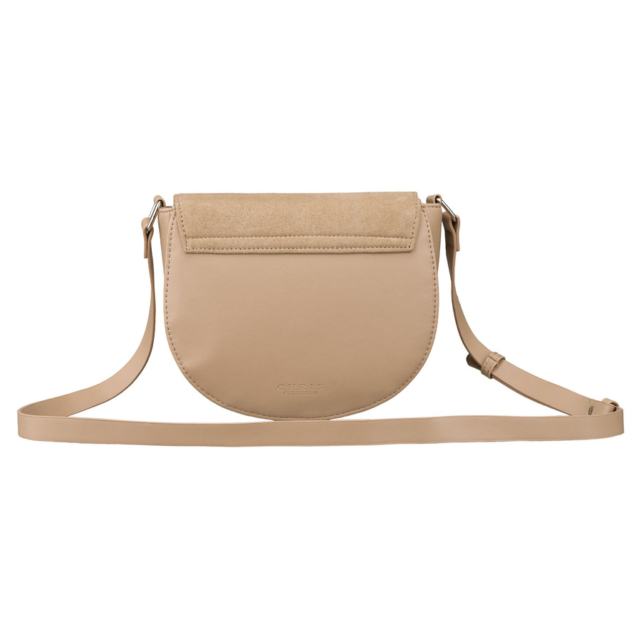 Beige Damen-Umhängetasche mit Klappe aus Kunstleder - Peterson – Bild 3