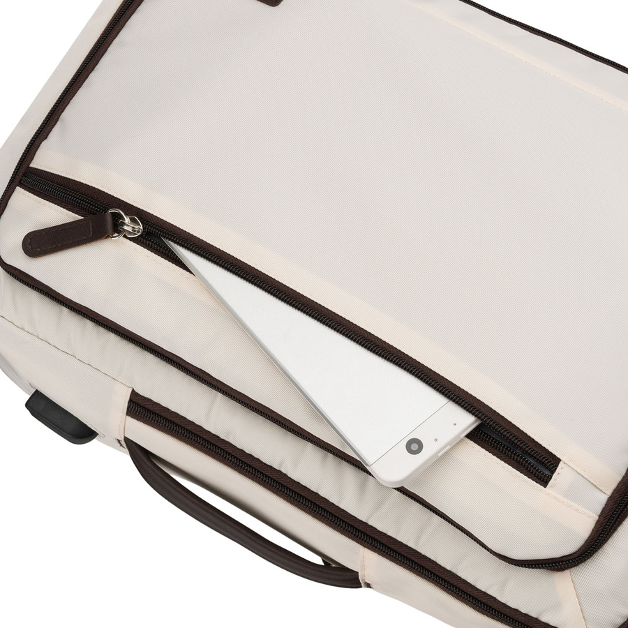 Kabinenrucksack aus Polyester in Beige, ausgestattet mit USB-Anschluss - Peterson – Bild 16