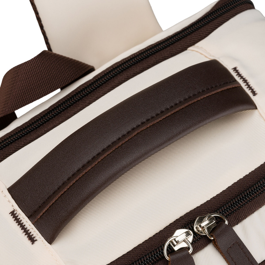 Kabinenrucksack aus Polyester in Beige, ausgestattet mit USB-Anschluss - Peterson – Bild 10