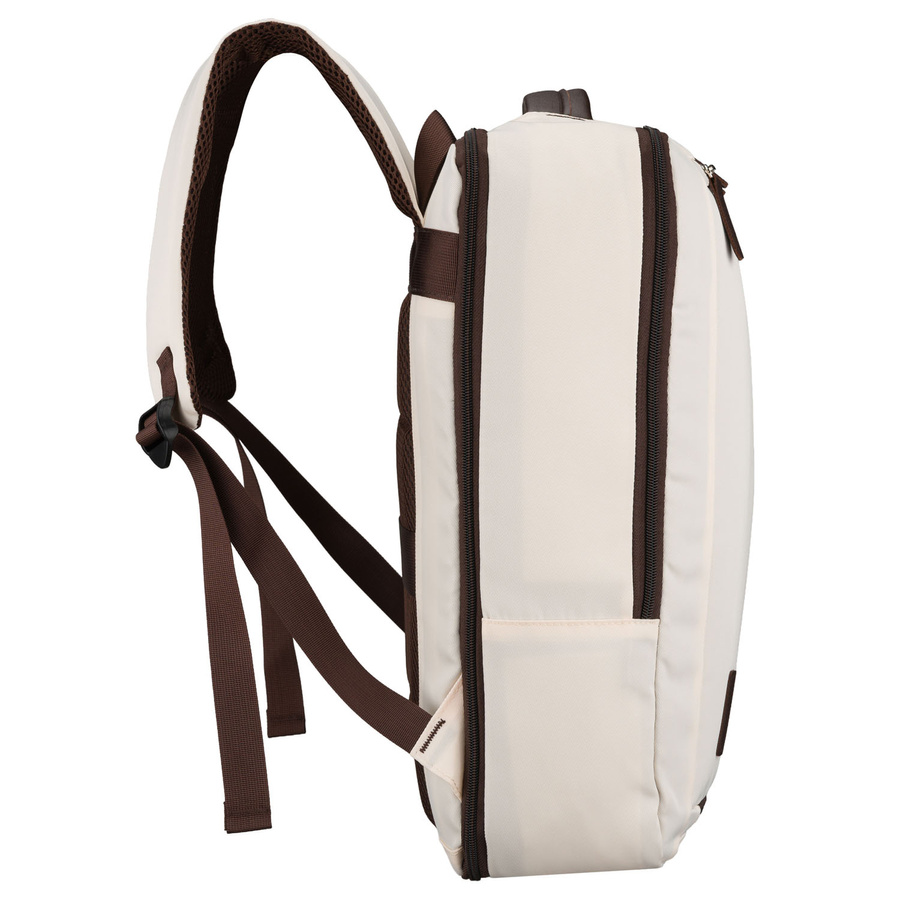 Kabinenrucksack aus Polyester in Beige, ausgestattet mit USB-Anschluss - Peterson – Bild 3