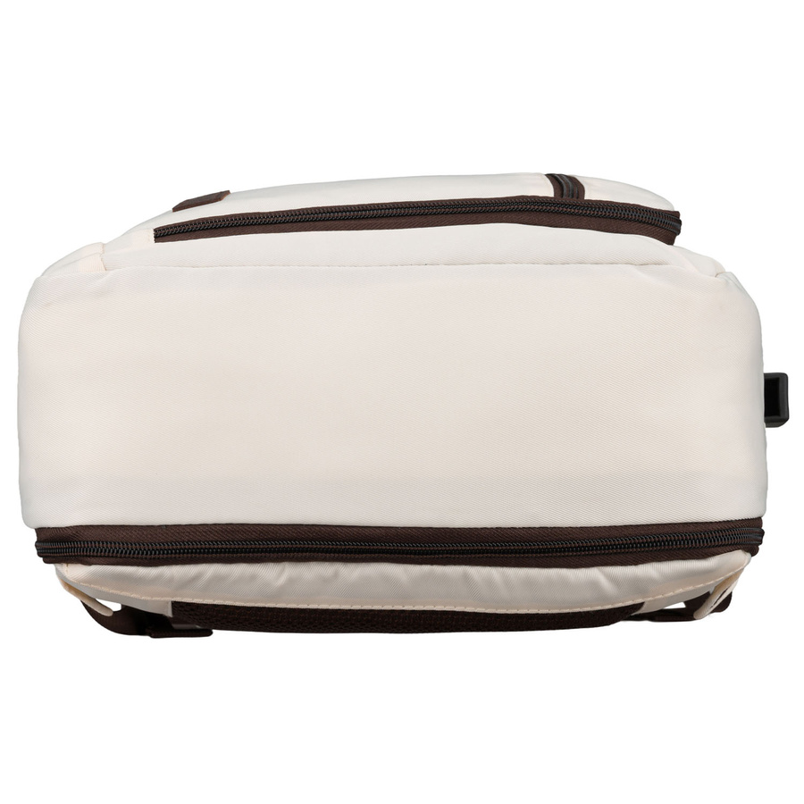 Kabinenrucksack aus Polyester in Beige, ausgestattet mit USB-Anschluss - Peterson – Bild 14