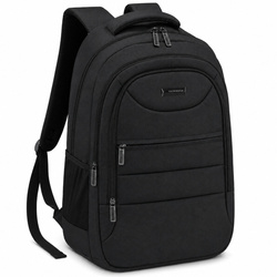 Großer schwarzer Rucksack aus Polyester mit verstellbaren Schultergurten und Schlüssel-Retraktor im Set – Peterson – Bild 12