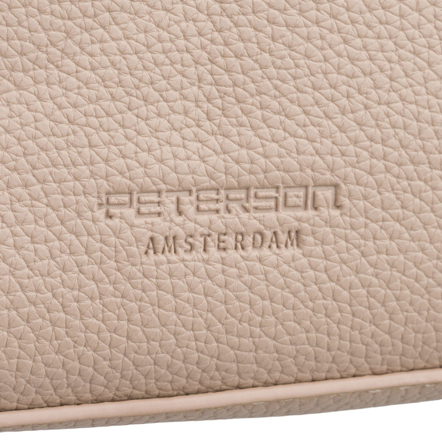 Beige Damen-Umhängetasche aus Kunstleder mit abnehmbarem Schultergurt - Peterson – Bild 4