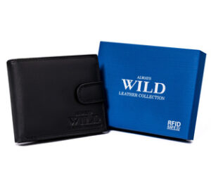 Große Herren-Geldbörse aus Leder mit Druckknopf – Always Wild