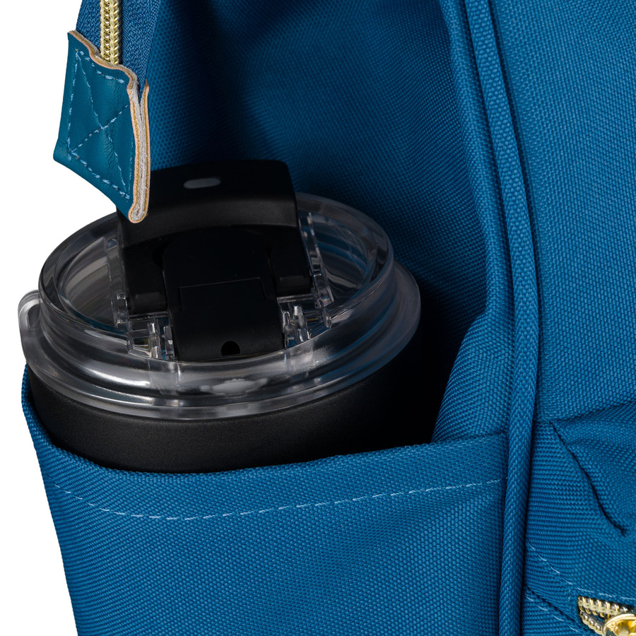 Einfaches, blaues Damen-Rucksack aus Polyester mit USB-Anschluss - Peterson – Bild 19