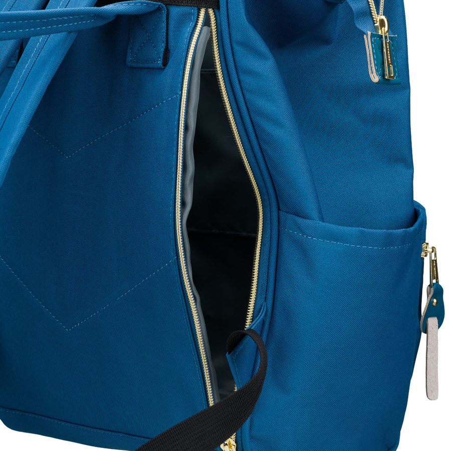 Einfaches, blaues Damen-Rucksack aus Polyester mit USB-Anschluss - Peterson – Bild 21