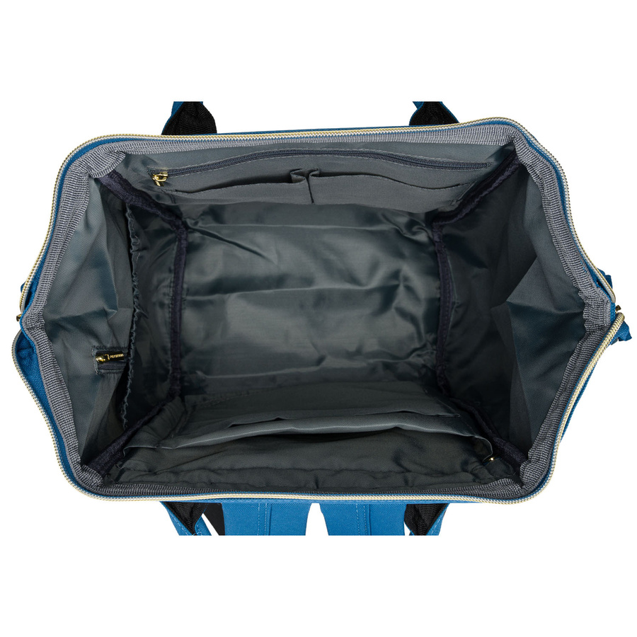Einfaches, blaues Damen-Rucksack aus Polyester mit USB-Anschluss - Peterson – Bild 8