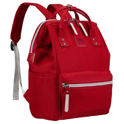 Rucksack aus Polyester in Rot mit Laptopfach und USB-Anschluss – Peterson