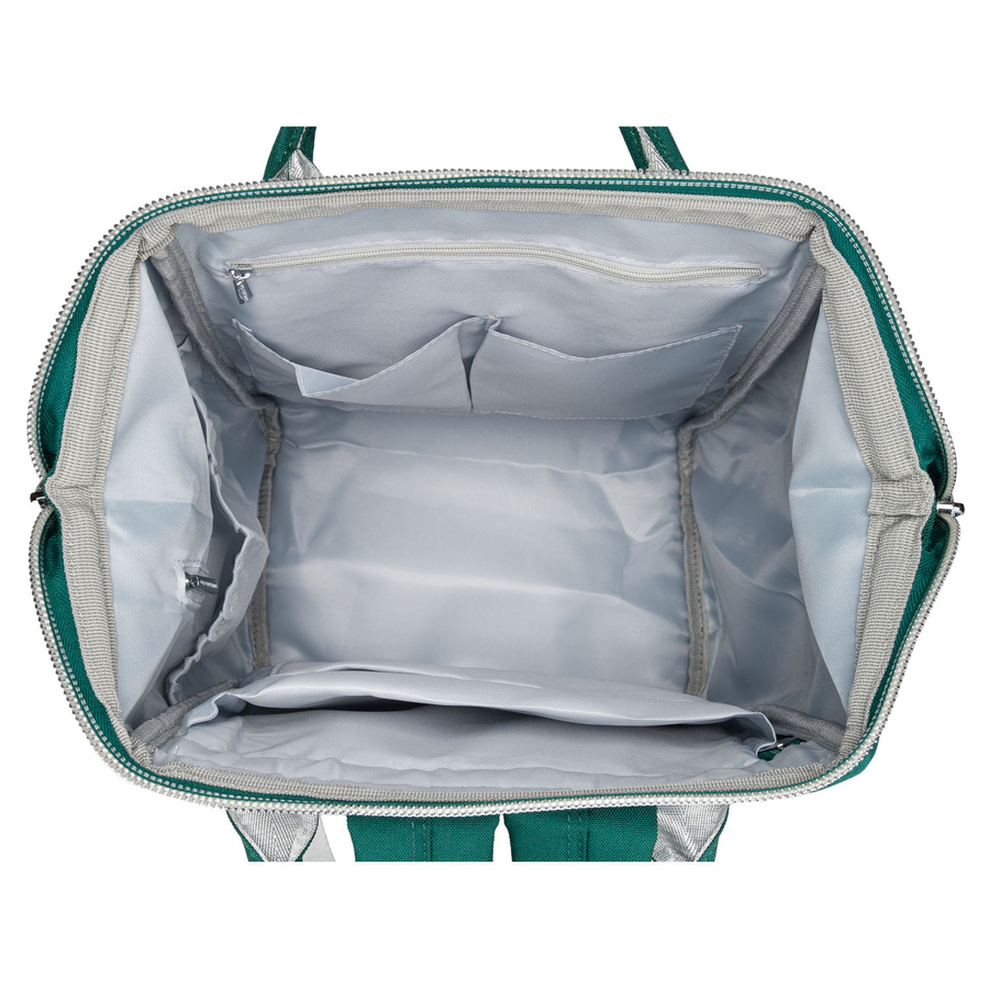 Grüner Damen-Rucksack aus Polyester mit Laptopfach und USB-Anschluss - Peterson – Bild 11