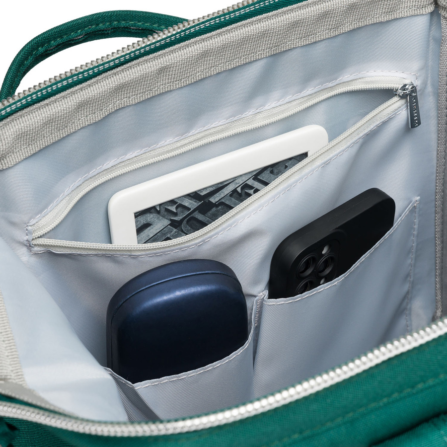Grüner Damen-Rucksack aus Polyester mit Laptopfach und USB-Anschluss - Peterson – Bild 9