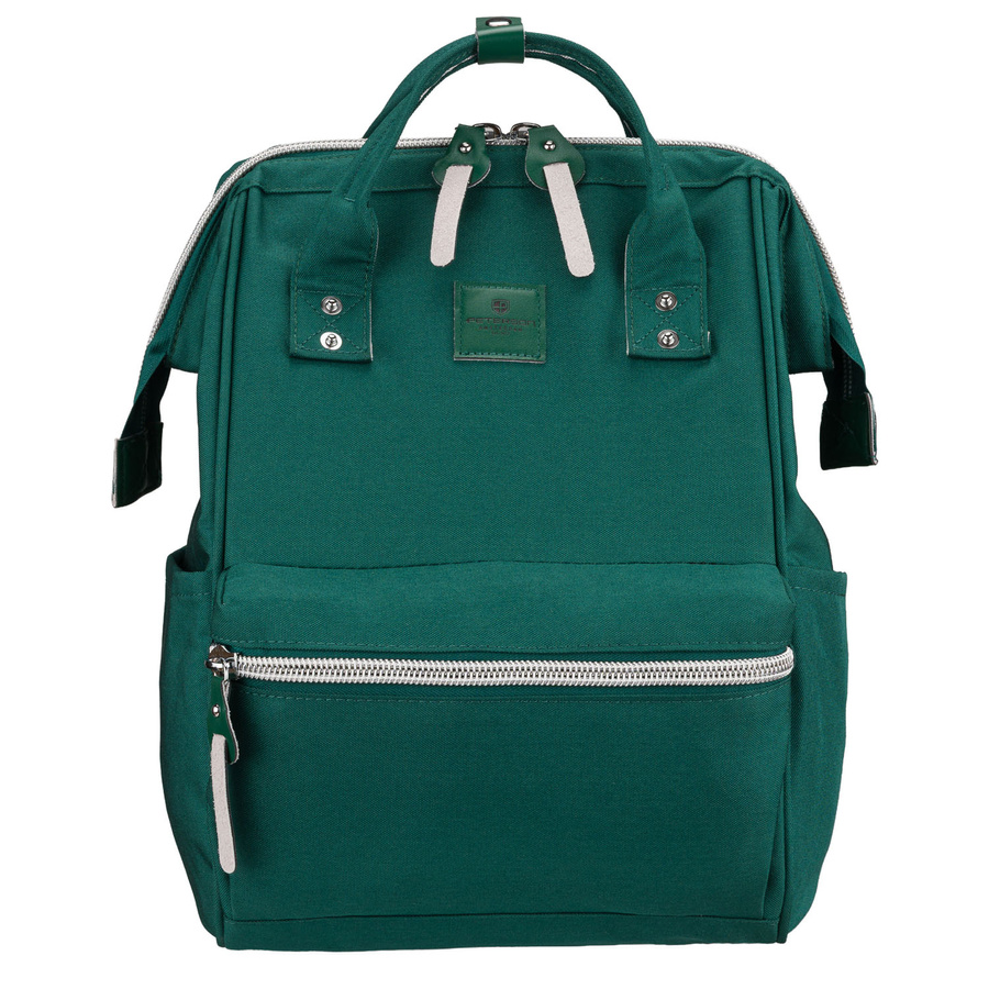 Grüner Damen-Rucksack aus Polyester mit Laptopfach und USB-Anschluss - Peterson – Bild 4
