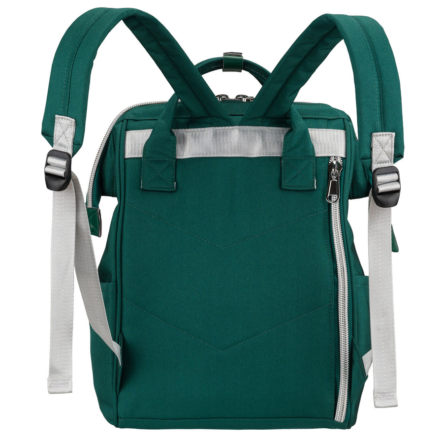 Grüner Damen-Rucksack aus Polyester mit Laptopfach und USB-Anschluss - Peterson – Bild 3
