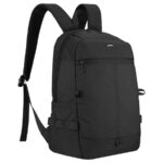 Großer, schwarzer Rucksack aus Polyester mit Laptopfach, ein Hauptfach - Peterson