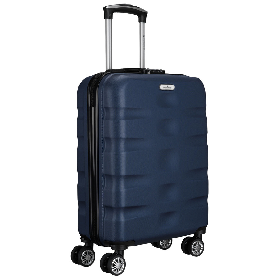 Kabinen-Reisekoffer in Marineblau auf Rollen aus ABS-Kunststoff - Peterson