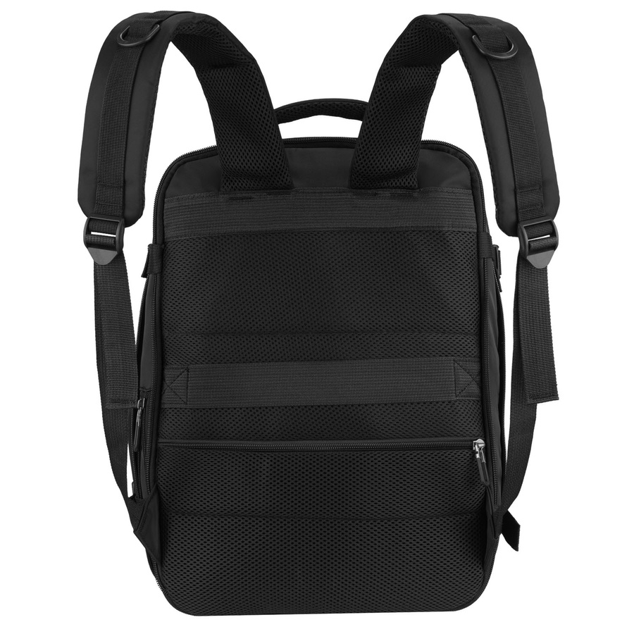 Reisetauglicher, praktischer Rucksack aus Polyester in Schwarz mit Reißverschluss - Peterson – Bild 7