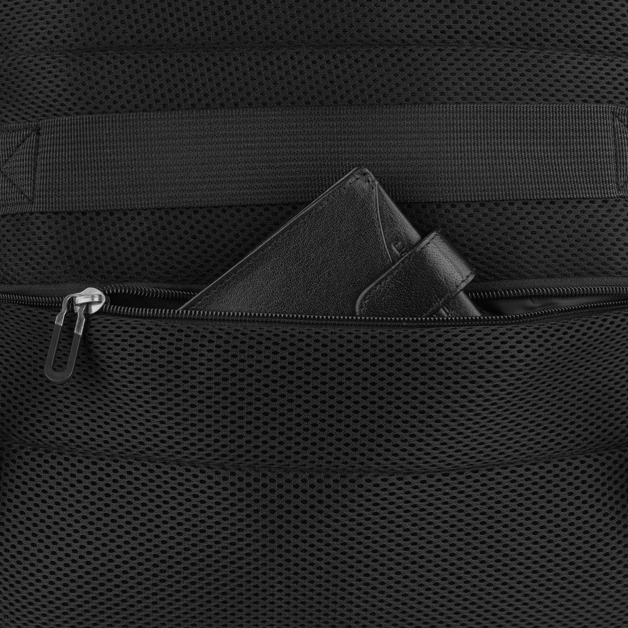 Reisetauglicher, praktischer Rucksack aus Polyester in Schwarz mit Reißverschluss - Peterson – Bild 17